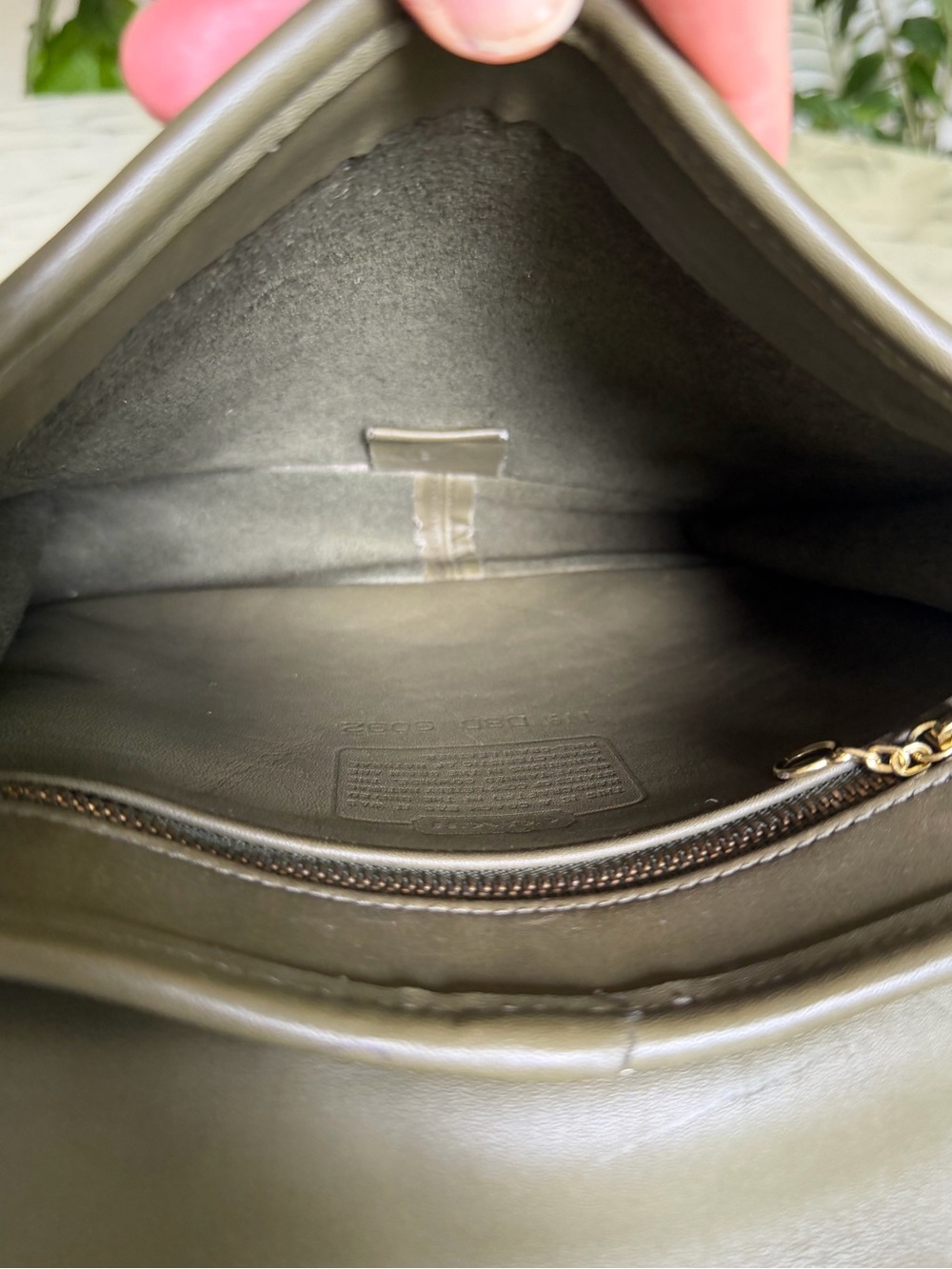 Coach Vintage Tribeca Flap Leather Crossbody Bag 9092 Loden Green 90's USA - Picture 13 of 16